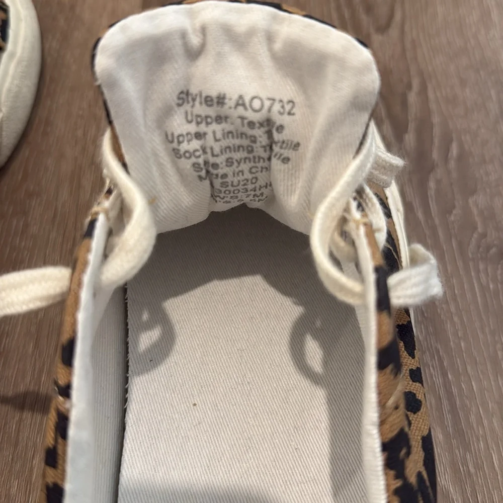 Madewell Sidewalk Low-Top Sneakers in Leopard Print Recycled Canvas